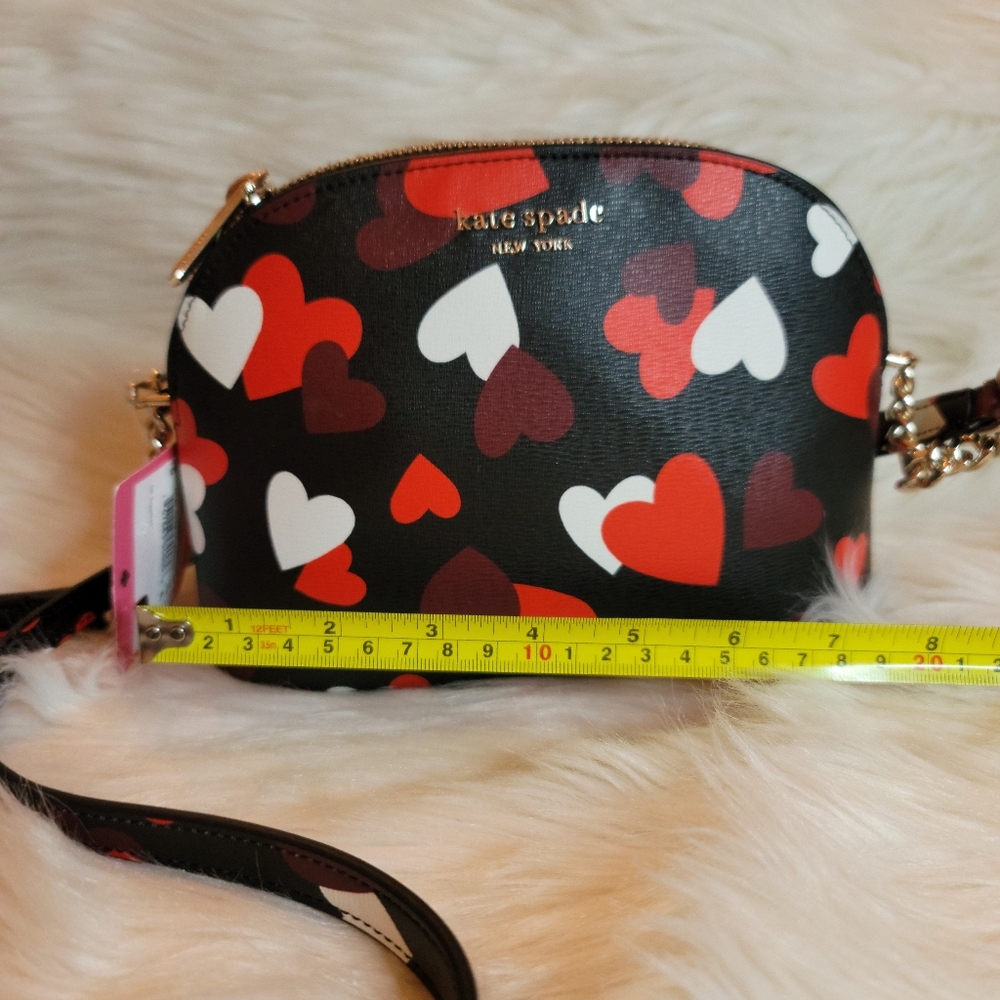 Kate Spade spencer celebration hearts small dome crossbody - Picture 7 of 8